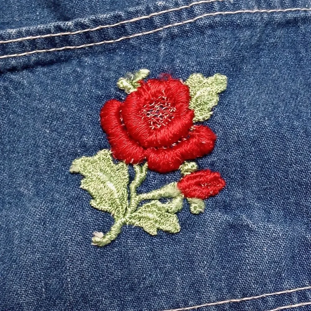 *READ* Vintage WASHINGTON DEE CEE Sanforized Denim Overalls Bib Jeans 28x30